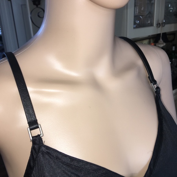 Saks - Black Silk asymmetrical blouse, Size Med - Picture 3 of 8